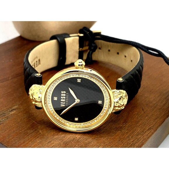 Versus by Versace Women\'s Watch VSPZU0221 Black Dial Gold Case Leather Band main image 10